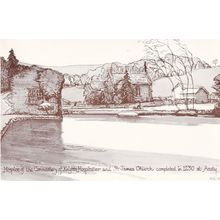 Wiltshire Hospice Of The Commandery Medieval Plain Back Painting Postcard