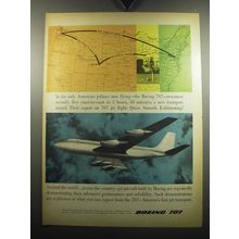 1957 Boeing 707 Airliner Ad - In the only American jetliner now flying