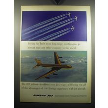 1957 Boeing 707 Airliner Ad - Boeing has built more long-range aircraft