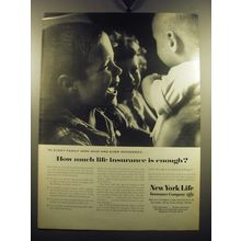 1957 New York Life Insurance Ad - How much life insurance is enough?