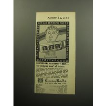 1957 Canterbury Fraternity Belt Advertisement - for campus