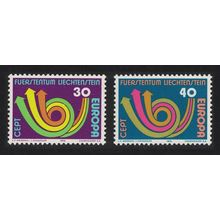 Liechtenstein Post horn Europa 2v 1973 MNH SG#576-577