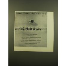 1961 Neiman-Marcus Jewelry Advertisement - Emeralds and Diamonds set in Platinum