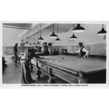 Billiards Room Overstrand Hall Convalescent Home Norfolk Old RPC Postcard