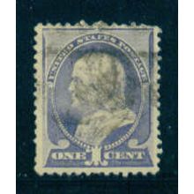 Used 212 1c Benjamin Franklin Just Clears M01425