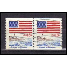 Used 1891 18c U.S. Flag Fine CNP Left 5 PA0252