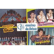 The Supremes Diana Ross Band Live in Ibiza Casino Rare Postcard