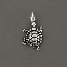 925 Sterling Silver Turtle Charm Pendant