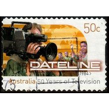 Australia 2006 50 yrs TV 50c Used P&S. Stamp Dateline