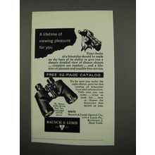 1957 Bausch & Lomb Binoculars Ad - Pleasure