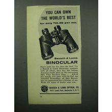 1957 Bausch & Lomb Binoculars Ad - The World's Best