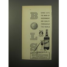 1950 Bols Liqueurs Ad - Since 1575 the mark of discernment and quality