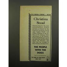 1952 Little, Brown & Company Book Ad - The People with Dogs by Christina Stead