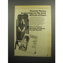 1974 Florence Warner Album Advertisement - Beginnings are the most delicate