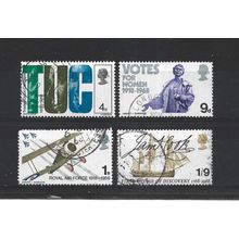 GB.Anniversaries (1st series) set of 4.Fine Used.Jul25