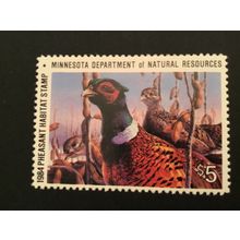 ICOLLECTZONE US Minnesota 1984 Pheasant Stamp VF NH