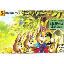 Children's Art MERRY MESSAGE Postcard (Bamforth G 577)