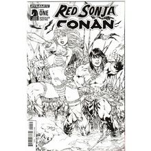 RED SONJA CONAN ISSUE ONE ( Dynamite ) B & W variant