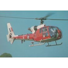 Westland Gazelle Helicopter Shawbury Shrops RAF School Military Plane Postcard