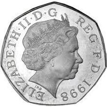 1998 Seated Britannia 50p circulated freepost