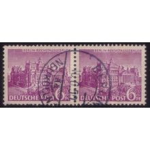 BERLIN GERMANY 1949 6pf pair Sc#9N45 USED @M536