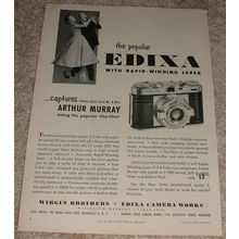 1956 Edixa Rangefinder C Camera Ad w/ Arthur Murray!!