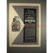1956 Edixa 6x6 Camera Ad - For First Time Under $100!!