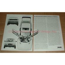1979 2pg Saab 900 Turbo Car Ad, in German - NICE!!