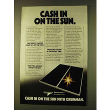 1979 Grumman Sunstream Solar System Ad - Cash In On Sun