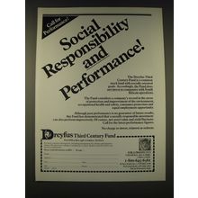 1989 Dreyfus Third Century Fund Ad - Social responsibility and performance