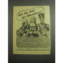 1948 Mackintosh's Quality Street Candy Ad - All the best for Christmas
