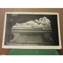 CHANTRY'S SLEEPING CHILDREN, LICHFIELD CATHEDRAL unused antique postcard =