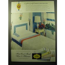1950 Bates Comb Percale Sheets & Pillowcases Ad - A picture of comfort