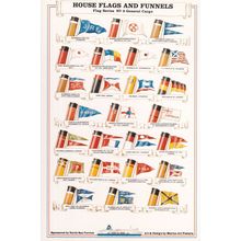 House Flags & Funnels 1 British Sea Flag Ship Postcard
