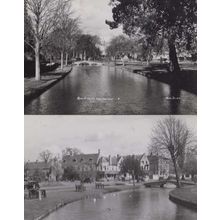 Bourton On The Water 2x Vintage Real Photo Postcard Set