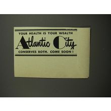 1953 Atlantic City Tourism Ad - Your health is your wealth