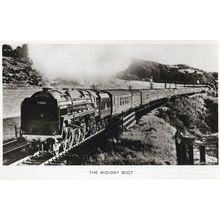 The Mid-Day Scot Train Railway Valentines Old Photo Postcard