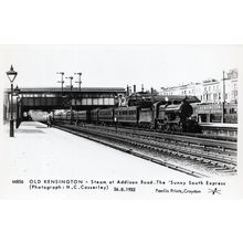 Sunny South Express Train Addison Road Kensington in 1933 RPC Postcard