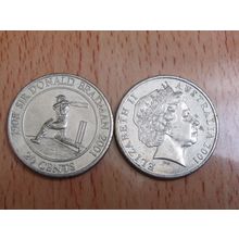 Australia 2001 20 Cents Donald Bradman Coin