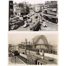 Greetings From Kings Cross Sydney Trams Australia 2x RPC Postcard s