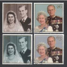 LOT#462 – GB QEII 1997 “ROYAL GOLDEN WEDDING” STAMP SET FDI, FINE USED