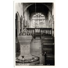 JUDGE'S R.P. POSTCARD NAVE ST.PETER'S CHURCH WINCHCOMBE GLOUCESTERSHIRE (4277)