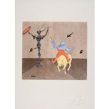 Salvador Dali (1904-1989). Master and Squire, from Historia de Don Quichotte de