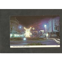 Postcard Wales Llandudno Upper Mostyn Street at Night