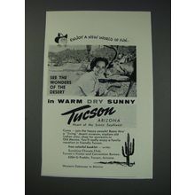 1963 Tucson Arizona Ad - Enjoy a new world of fun see the wonders of the desert