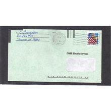 Used 2920 32c U.S. Flag Misperfed On Cover CV42709