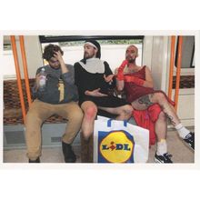 Transvestite Gay Nun In Train Lidl Shop Bag LGBT Interest Photo Postcard