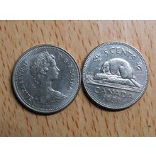 1981 Queen Elizabeth ll 5 Cents Canada Coin