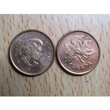 2007 Queen Elizabeth 1 Cent Canada Coin