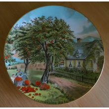 AUTUMN Currier & Ives Collectors Plate, Four Seasons Series